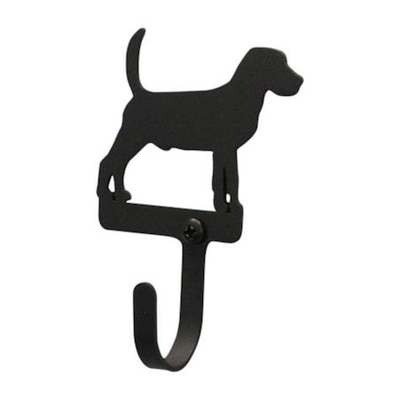 Village Wrought Iron Village Wrought Iron WH-236-S Small Wall Hook - Beagle - Black WH-236-S
